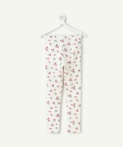 Legging fille imprimé fleuri