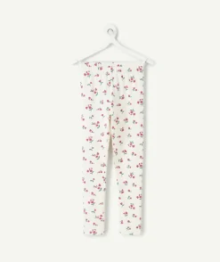 Legging fille imprimé fleuri