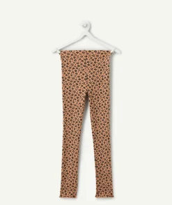 Legging fille imprimé fleuri taille élastique