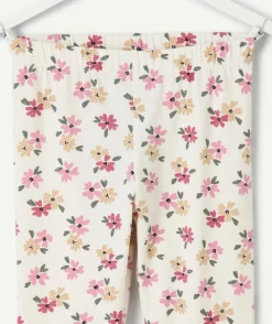 Legging fille imprimé fleurs multicolores