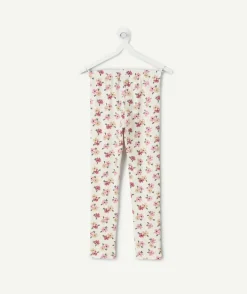 Legging fille imprimé fleurs multicolores