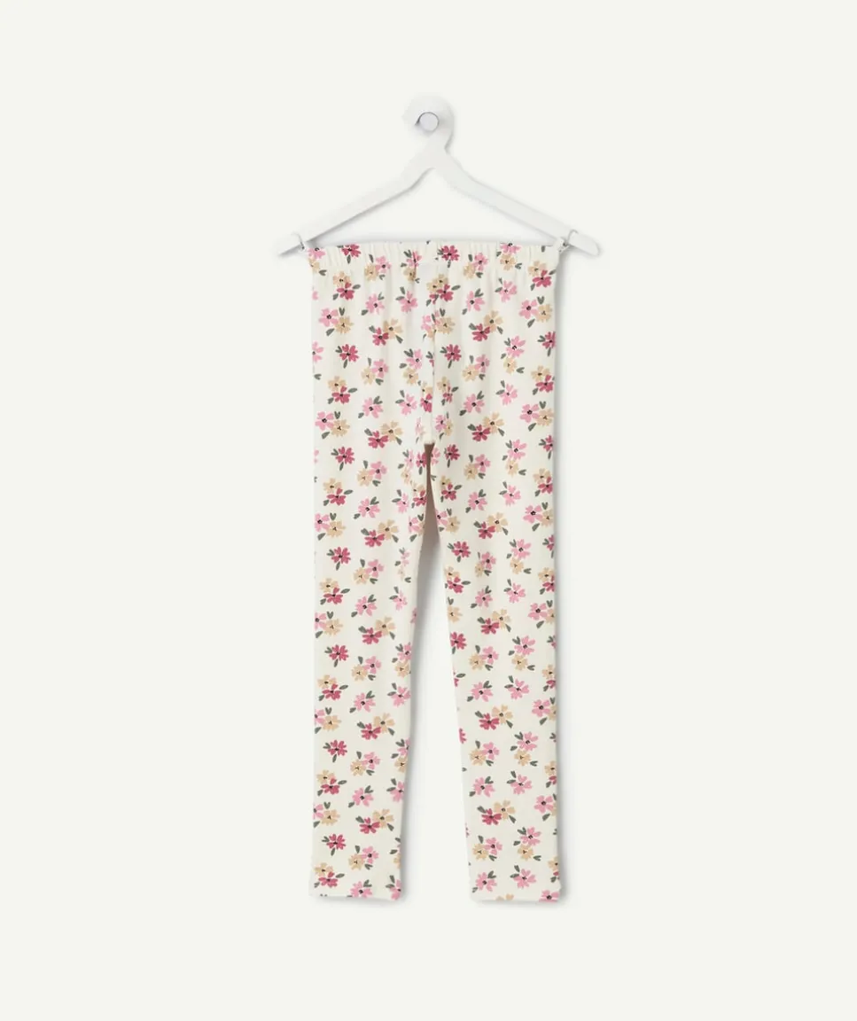 Legging fille imprimé fleurs multicolores