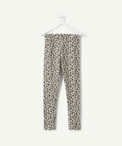 Legging fille imprimé léopard