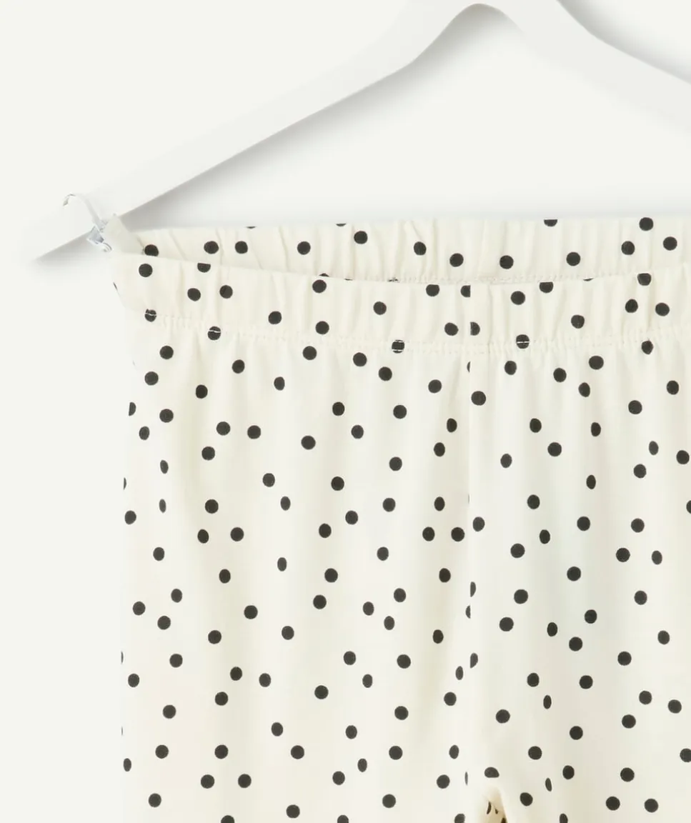 Legging fille imprimé pois