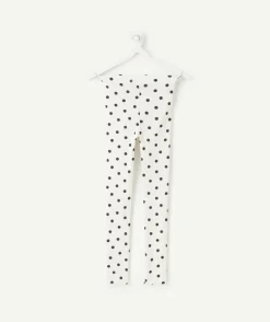 Legging fille imprimé pois