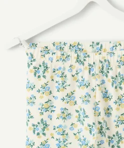Legging fille long imprimé fleuri