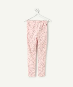 Legging fille rose fleuri