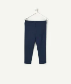 Legging long côtelé bébé fille bleu