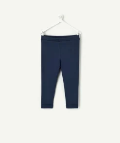 Legging long côtelé bébé fille bleu