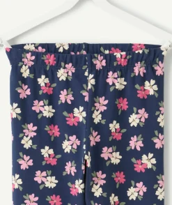 Legging long fille imprimé fleuri