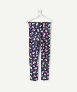 Legging long fille imprimé fleuri