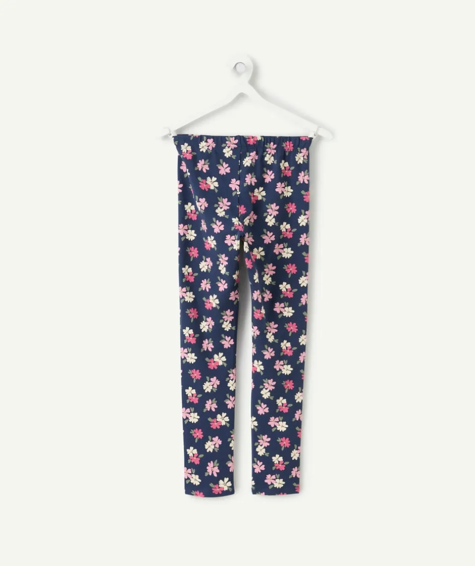 Legging long fille imprimé fleuri