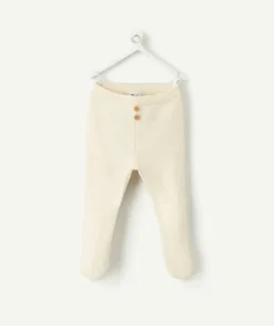 Legging naissance écru avec pieds