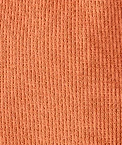 Legging naissance en coton biologique nid d'abeille marron orangé