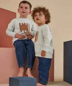Le pantalon évolutif denim en coton et chanvre