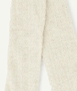 Les collants bébé fille en tricot écru