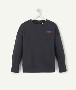 Le sweat évolutif bleu marine en coton pima