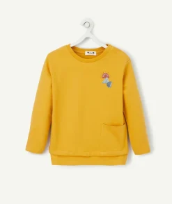 Le t-shirt évolutif manches longues jaune en coton pima