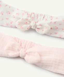 Lot 2 bandeaux bébé fille rose