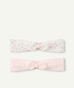 Lot 2 bandeaux bébé fille rose