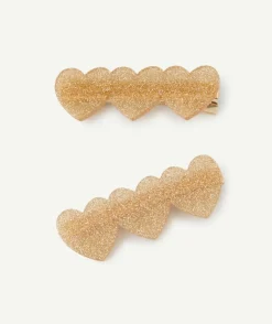 Lot barrettes fille paillettes couleur dorée