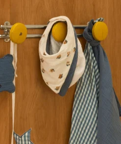 Lot 3 bavoirs bandana bébé garçon imprimé ourson