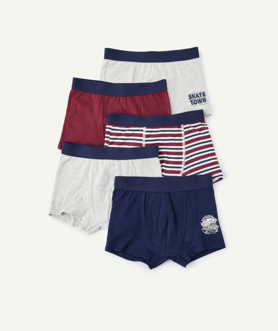 Lot 5 boxers garçon imprimés