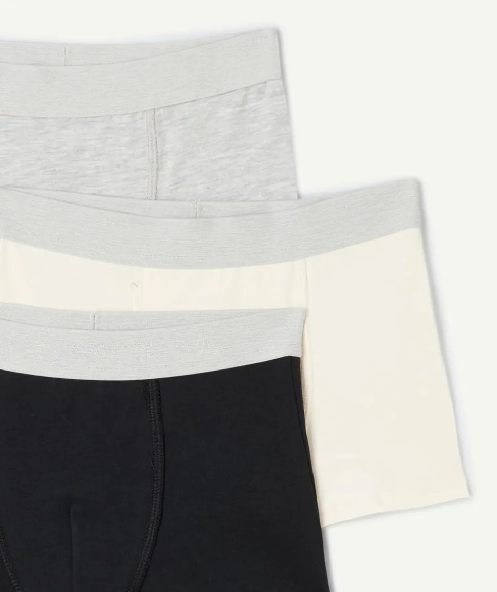 Lot boxers garçon stretch unis