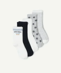 Lot 5 chaussettes garçon football coton