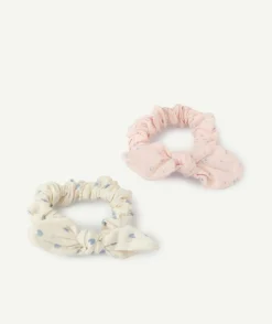 Lot 2 chouchous bébé fille à nœud