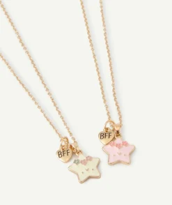 Lot colliers fille étoiles bff colorés