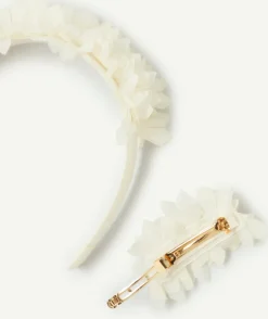 Lot de 2 accessoires cheveux fille blancs