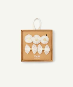 Lot de 3 accessoires cheveux fille avec fleurs