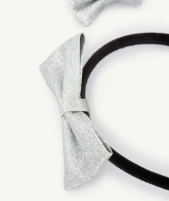 Lot de 3 accessoires cheveux pour fille couleur argentée