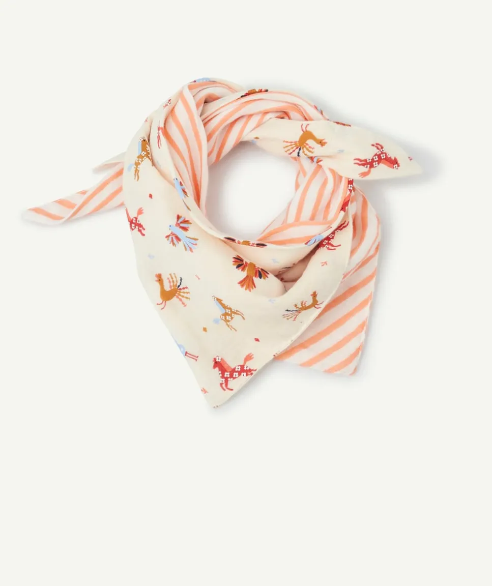 Lot de 2 bandanas bébé fille 100% coton avec imprimés colorés