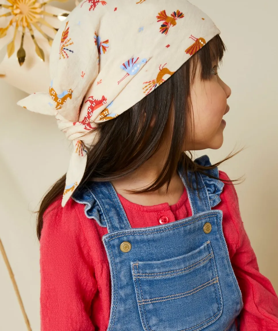 Lot de 2 bandanas bébé fille 100% coton avec imprimés colorés