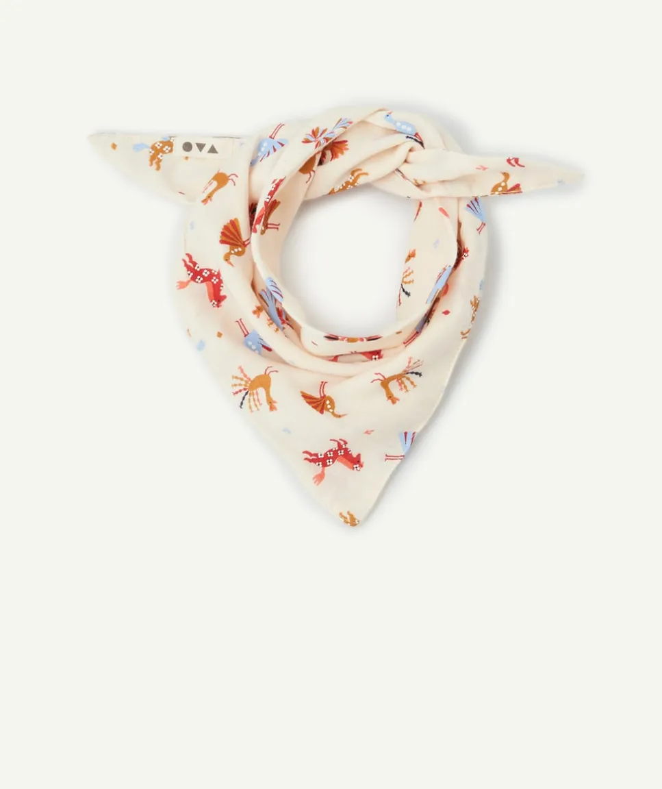 Lot de 2 bandanas bébé fille 100% coton avec imprimés colorés