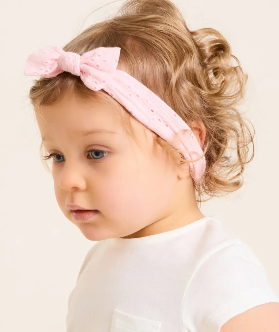 Lot de 3 bandeaux bébé fille avec imprimé et brodé