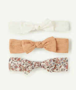 Lot de 3 bandeaux bébé fille coton