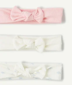 Lot de 3 bandeaux bébé fille en coton