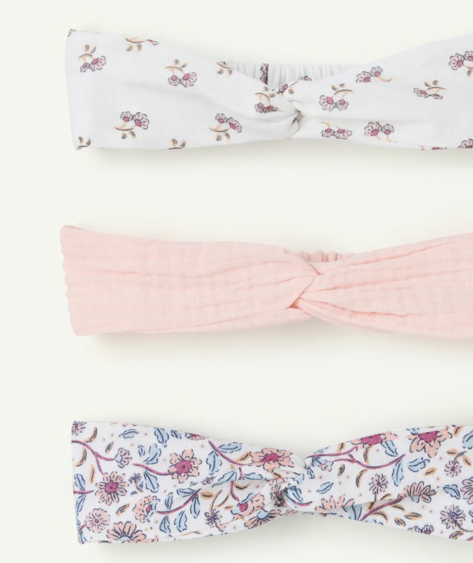 Lot de 3 bandeaux bébé fille imprimé floral