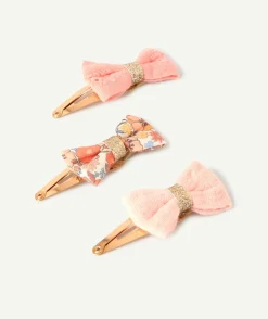 Lot de 3 barrettes bébé fille avec noeuds