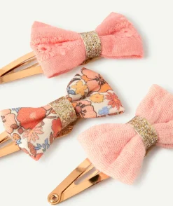 Lot de 3 barrettes bébé fille avec noeuds