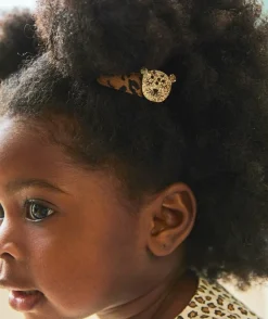 Lot de 2 barrettes bébé fille thème léopards