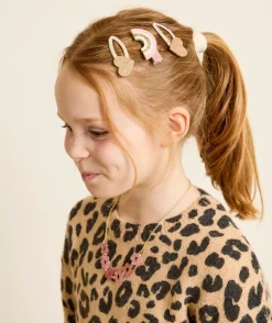 Lot de barrettes couleur dorée cœur pour fille