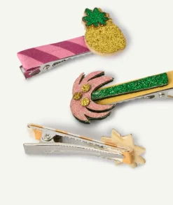 Lot de barrettes fantaisie multicolores