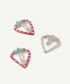 Lot de 3 barrettes fille fraise