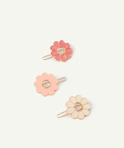 Lot de barrettes fleurs colorées