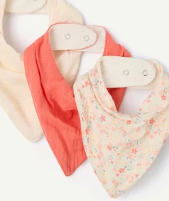 Lot de 3 bavoirs bébé fille