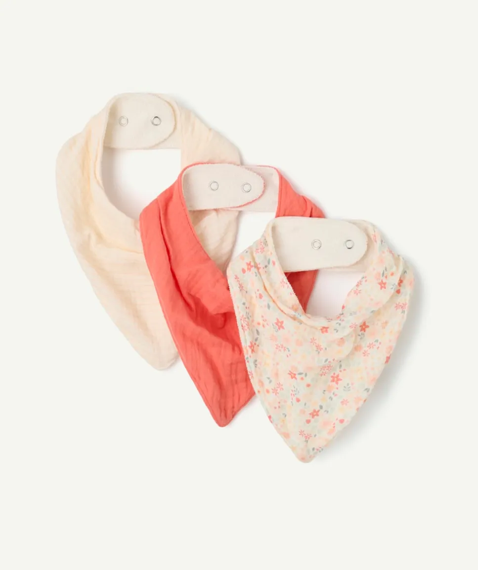 Lot de 3 bavoirs bébé fille